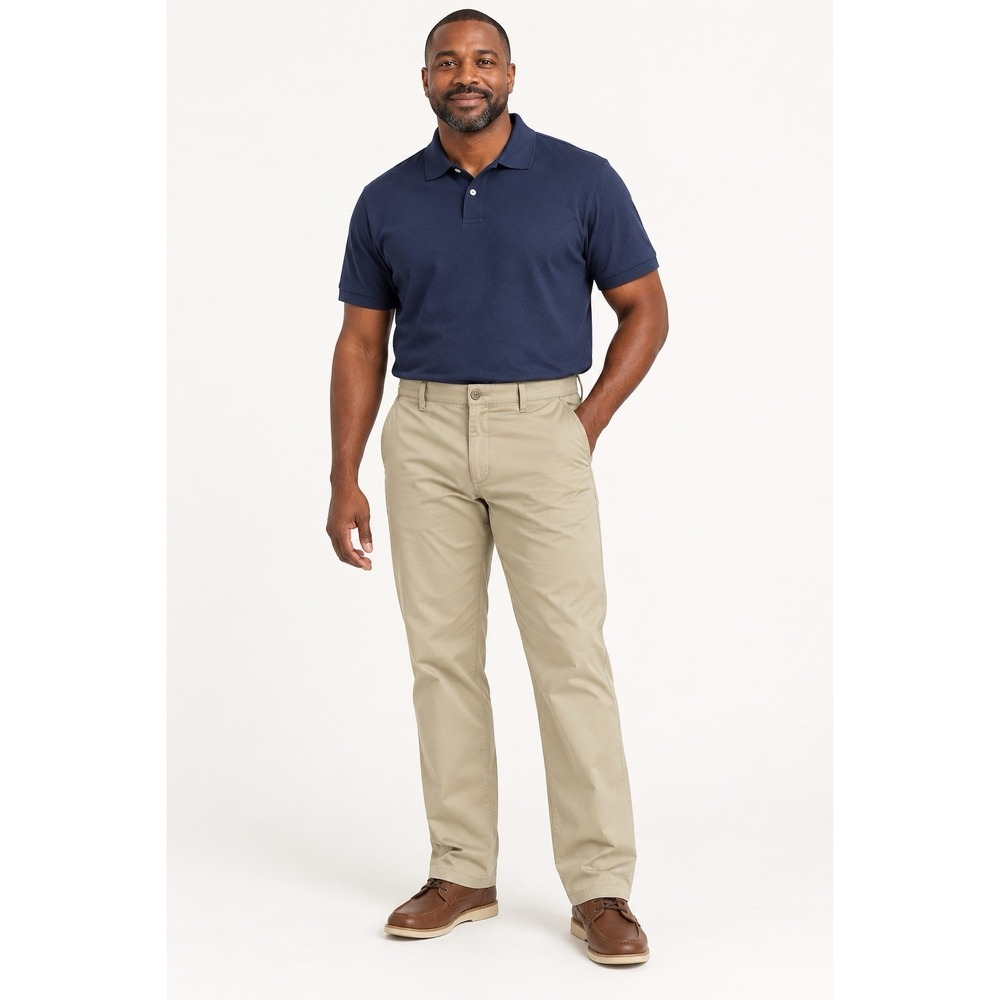Lee Extreme Comfort Mens Khaki Pants 34x32 Straight Fit Performance Series Tan